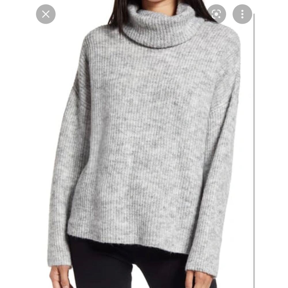 Vero Moda Women's Gray Cowl Neck‎ Ribbed Knit Sweater XS New